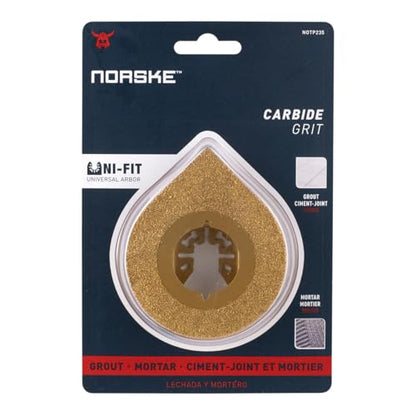Norske Tools NOTP235 Teardrop 3 in 1 Grout and Mortal Removal Oscillating Multi Tool Accessory Blade - style: Teardrop