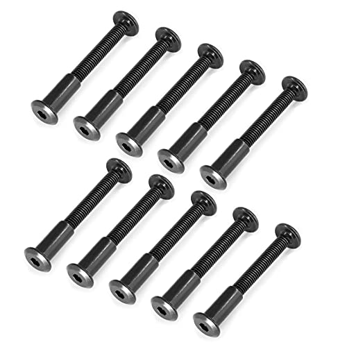 M6x40mm Hex Drive Socket Cap Bolt, Black, 10 Pair (20 Piece) - color: Black, size: M6x40mm