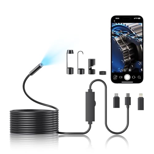 Borescope Camera, 16.4FT Single Lens for iOS and Android - size: 16.4FT-SL