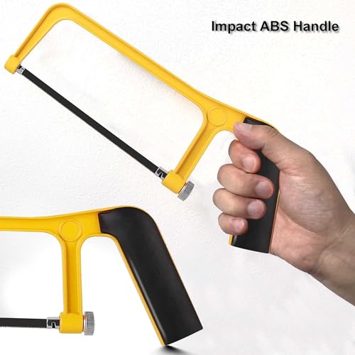 Hanpex 6inch Mini Hacksaw Frame - 150mm Extra Fine Cut Junior Hack Saw with Bi-Metal Blade for Metal and Wood - style: Mini Hacksaw