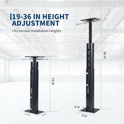 Garvee Adjustable Jack Post, 2House Floor Jack 19-36", House Jacks 18000LB - color: Black/19"-36"