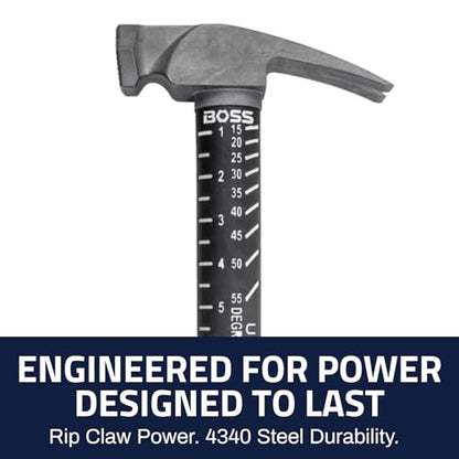 Boss Hammer 14 oz Ti64 Titanium Hammer, Poly Fiberglass Handle - size: 14 oz., style: Milled Faced