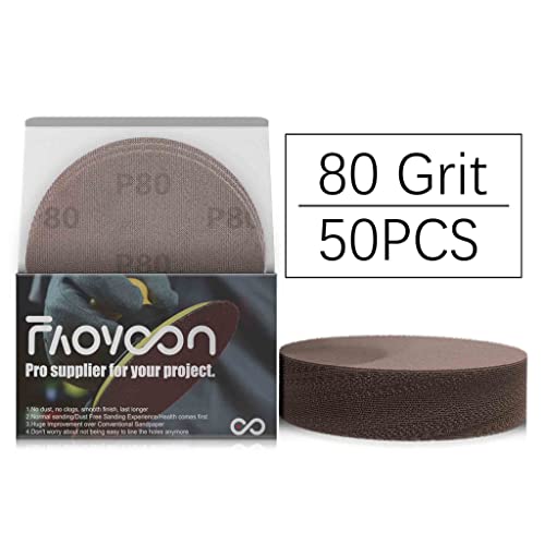 5 Inch Sanding Mesh | Micro Mesh Hook and Loop Sanding Discs | Dust Free Net Sandpaper | 50 Pack 80 Grit | Wet and Dry Sanding Screen | Anti-Clog and Last Longer - style: 80 Grit