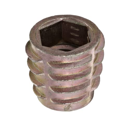 E-Z LOK Knife Thread Insert for Soft Wood, Hex Flush, M8-1.25, 13mm, 25 ct - size: M8-1.25 Internal Threads, 0.512" Length