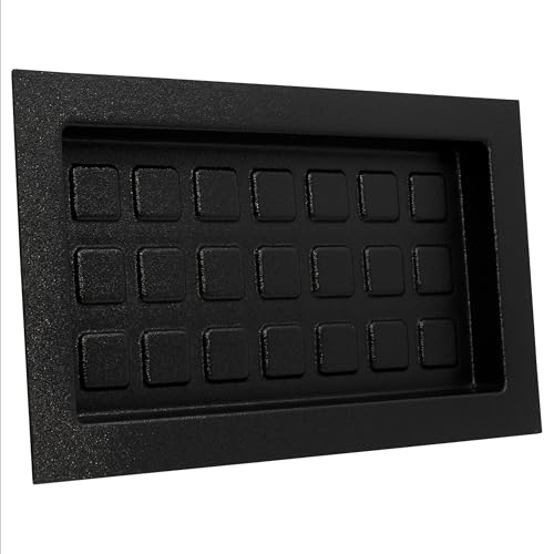 Crawl Space Recessed Foundation Vent Cover - Fits 8" H x 16" W Openings - Durable and Efficient Sealing Solution (Black) - color: Black
