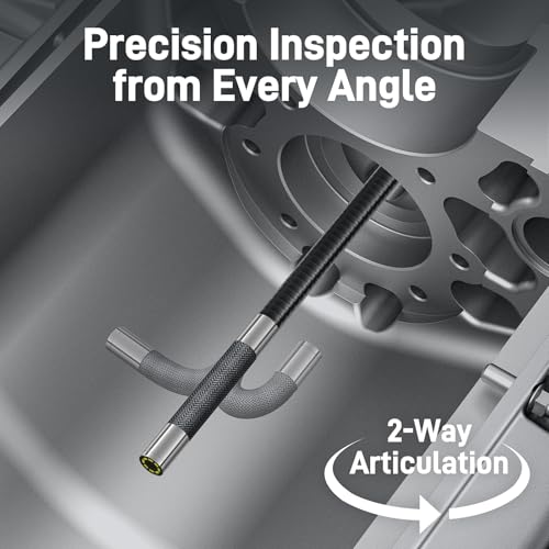 Teslong Articulating Borescope for Mechanic Automotive HVAC Wall Inspection