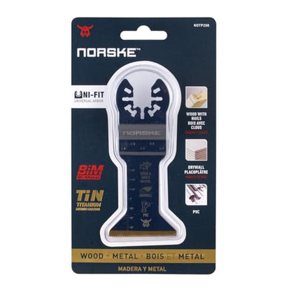 Norske Tools NOTP208 1-3/4 inch Wood & Metal Flush Cut Titanium Oscillating Multi Tool Accessory Blade - style: Titanium 1-3/4”