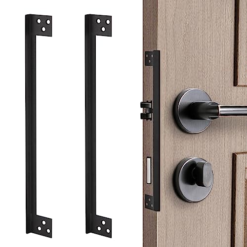 L-Shaped Door Latch Guard Plates 11", Outward Opening Door Shield - size: 11 in. - 2pack