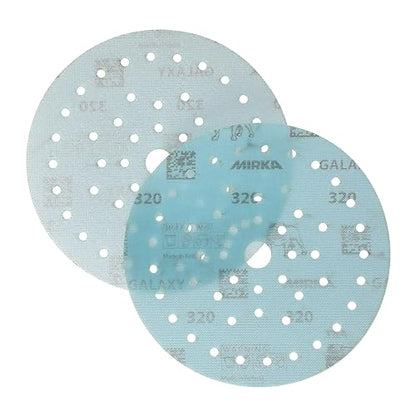Mirka Galaxy Multifit 6 Inch Ceramic Discs, 320 Grit, Hook & Loop, 50 Pack - size: Grit 320