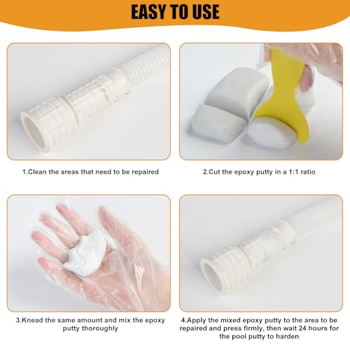 14.1oz Epoxy Putty, High Strength 2 Part White Epoxy Sculpt Clay Stick