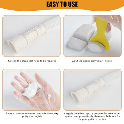 14.1oz Epoxy Putty, High Strength 2 Part White Epoxy Sculpt Clay Stick
