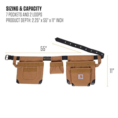 Carhartt 7 Pocket Tool Belt Carhartt Brown - size: 7 Pocket