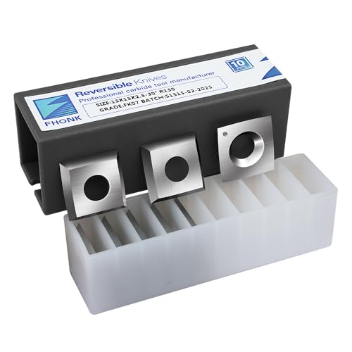 15mm Arc-edge Square Carbide Inserts Cutters, for Woodturning Replacement Cutter Knives, Fits Spiral, Helical Planer Cutter, Wood Lathe Turning Tool, 10-Pack (15x15x2.5-30° R150) - size: 15x15x2.5-30° R150