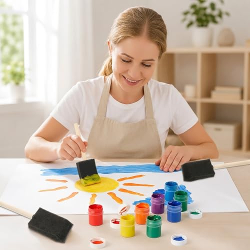 8 PCS Sponge Brushes for Painting, 1.6 Inch Foam Paint Brushes