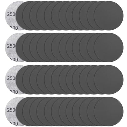 50 Pcs 2" Wet Dry Sandpaper, 2500 Grit, Hook & Loop - style: 2,500 Grit