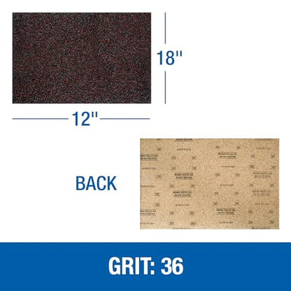 Mercer Industries 418036 Silicon Carbide 12" x 18" Floor Sanding Sheets, 36 Grit (20 pack) - color: Sheets, style: 36 Grit