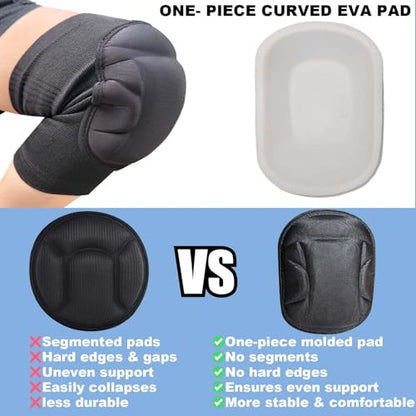 Volleyball Knee Pads for Men Women, Soft Elastic Sleeve for Work- Black S/M