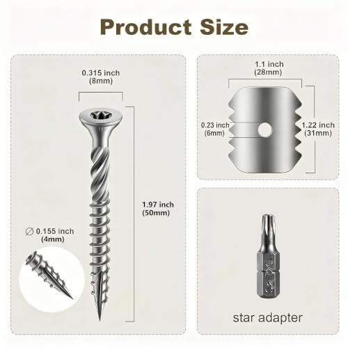 Fence Nail Fixture, 304 Stainless Steel,2", 50 pcs - color: Silver, size: 2"