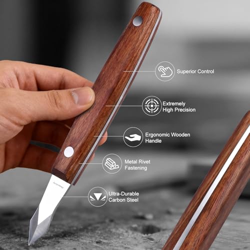 Marking Knife Woodworking, High-Carbon Steel Double Beveled Blade