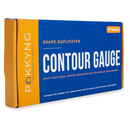 Contour Gauge Tool With Lock (10 Inches) - Contour Ruler Marking Tool - Super Gauge Shape and Outline Tool - Profile Gauge - Corner Measuring Tool for Odd Shapes - Woodworking Gifts for Men