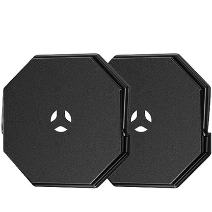 Vinyl Siding Mounting Blocks, Siding Mounting Kit, 130110006001 Octagon Mount Block, Mounting Plate for 1/2 inch Lap and 4 inch to 10 inch Height Siding, Black, 2 Pack - style: Black