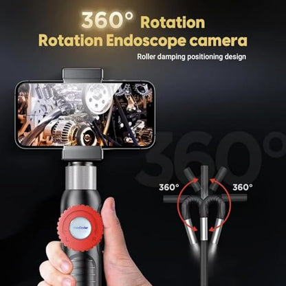 Articulating Borescope 360°Rotation, for Home & Auto Inspection