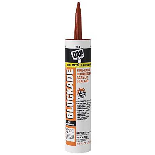 DAP Blockade Fire-Rated High-Performance Intumescent Acrylic Sealant, 10.1 Oz, Red (7079818858)