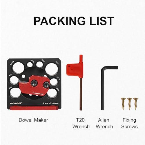 Toolcool Electric Drill Carbide Inserts Dowel Maker High Speed Dowel Cutter Plate (Imperial 8 Holes)