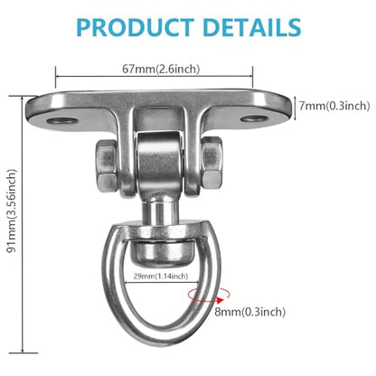 Heavy Duty Swing Hanger 1000 LB Capacity 360° Rotary - size: Heart-shaped 1PCS
