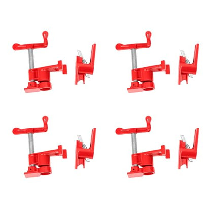 4 Pack Pipe Clamps for Woodworking, H-Style 3/4 Pipe Clamp Wood Gluing Clamps w/Foot Pads Wood Panel Clamps Adjustable Pipe Clamp Tool For Woodworking Carpentry Home Improvement DIY Jobs