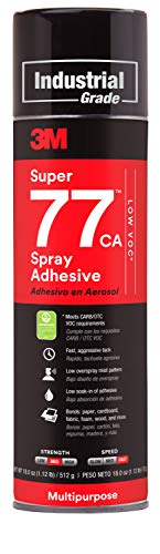 Bundle of 3M Hi-Strength 90 CA Spray Adhesive, Low VOC, Permanent + 3M Super 77 Multipurpose Permanent Spray Adhesive Glue, Low VOC, Paper, Cardboard, Fabric, Plastic, Metal, Wood, Net Wt 18 oz - size: Bundle of 90 + 77, style: Bundle of 3M Hi-Strength 90