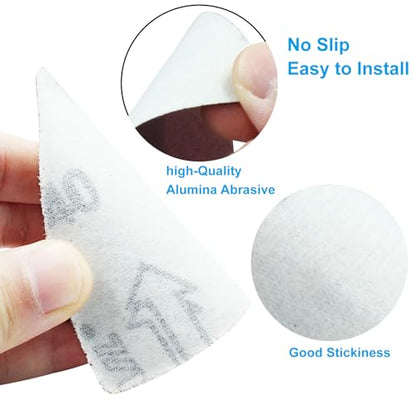 100 Pcs Triangle Sanding Pads, 80mm, 40 Grit - size: 40 Grit