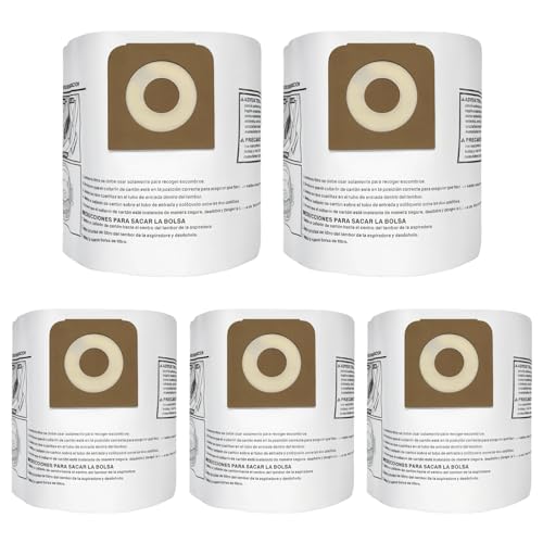 12Gal Wet/Dry Vac Dust Bags 5Pk