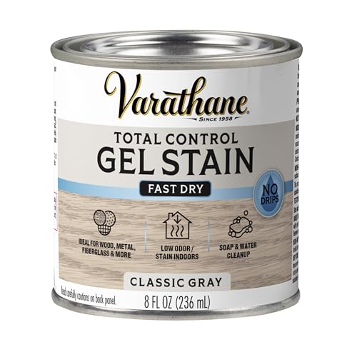 Varathane Total Control Classic Gray Gel Stain - color: Classic Gray, size: Half Pint (Pack of 1)