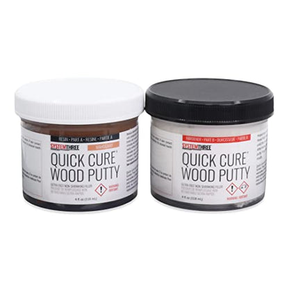 SYSTEMTHREE Quick Cure Putty, Mahogany, 8-oz Kit - color: Mahogany, size: 1 Count (Pack of 1)