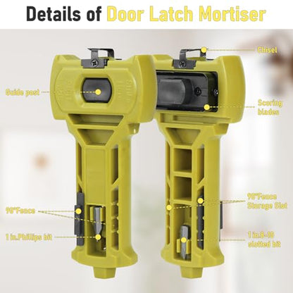 Door Hinge and Latch Installation Kit, Adjustable Mortiser Template
