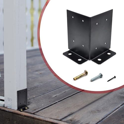 4 Pcs Deck Post Base Bracket,4x4, 4x6, 6x6, 8x8 Adjustable Base Bracket - color: 4x4(4 PACK)
