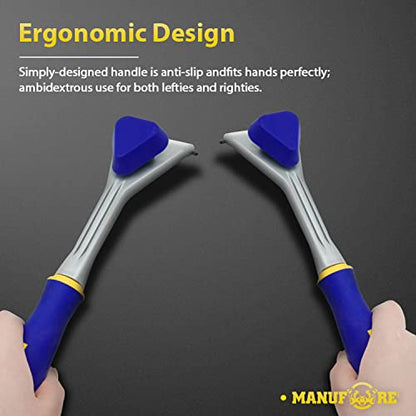 MANUFORE Carbide Paint Scraper with 2.5" Double-edged Tungsten Steel Blade - size: 2.5in carbide scraper