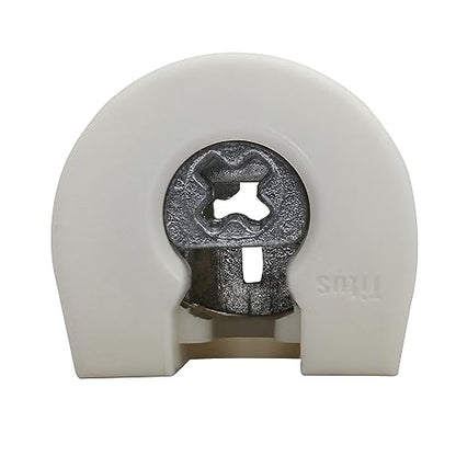 Titus 100 Pack System 6 Cam Connector for 19mm Panel, White Finish, Non-Outrigger, R011WHT - size: 100 Pack, style: White Finish