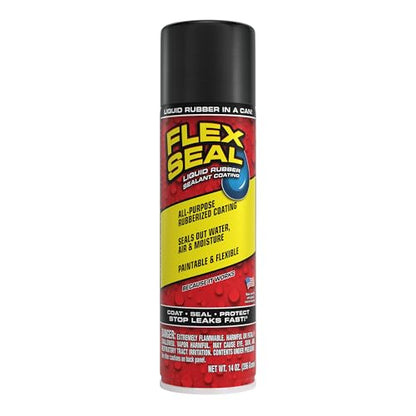 Flex Seal Spray Rubber Sealant Coating, Waterproof, Black, 14 oz, 1-Pack - color: Black, size: 14 oz (Pack of 1)