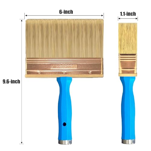 King Origin Deck Stain Brush, 6 Inch Deck Paint Brush - size: 6-Inch