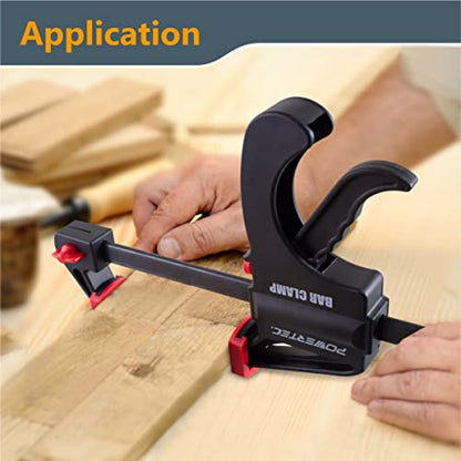 POWERTEC 36" Bar Clamps/Spreaders 12 Pack, Trigger & Ratchet Quick Grip Clamps for Woodworking, Gluing & DIY Projects - style: 36", 12PK