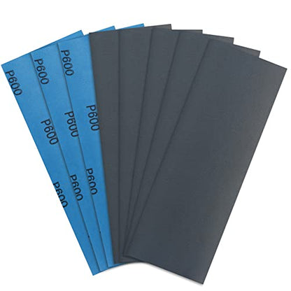 LotFancy 600 Grit Sandpaper, 45PCS, 9 x 3.6 Dry Wet Sand Paper, Silicon Carbide Sanding Sheet for Metal Automotive Wood Furniture Sanding, Polishing, Finishing - size: 600Grit