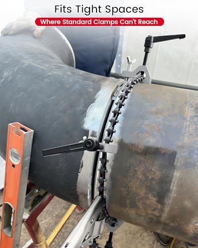 Adjustable Pipe Alignment Chain Pliers Clamp for up to 14" Round Pipes