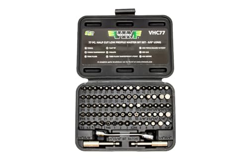Vim Tools VHC77 '77-Piece' Half Cut Stubby Bit Set, 3.17-ukgja-985