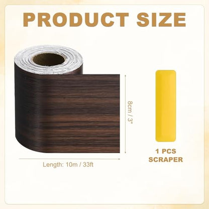 HARFINGTON Wood Grain Repair Tape 3" x33ft Self-Adhesive Repair Patch - color: Black Walnut, size: 3" x 33ft