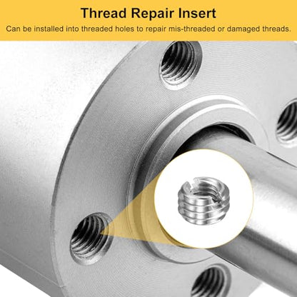 HARFINGTON 20pcs Thread Repair Inserts M8 x 1.25 Male to M5 x 0.8 Female Thread 5mm Long Stainless Steel Reducing Nuts Metric Self Tapping Sleeves Threaded Reducer Industrial Fasteners - size: M8 x 1.25 Male to M5 x 0.8 Female x 5mm