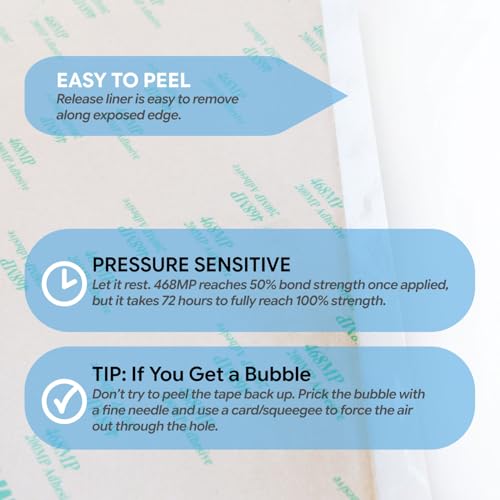 Gizmo Dorks 468MP Double Sided Adhesive Transfer Tape Sheets - 10 x 10 in - size: 10" x 10"