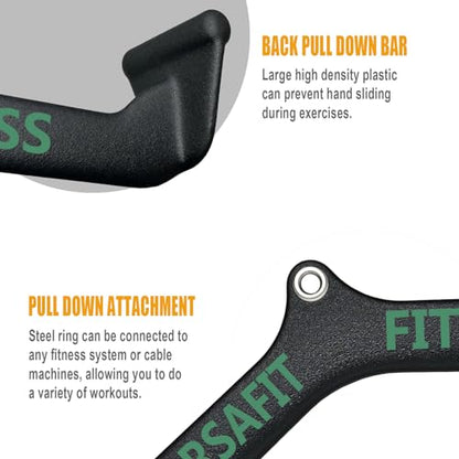 Ergonomic LAT Pull Down Bars, Back and Triceps Strength Training Equipment, LAT Pulldown Attachments, Cable Attachments for Home Gym - color: BT0023