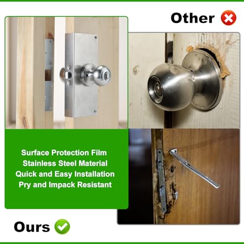 U9585 Door Reinforcement Plate & Strike Plate for 1-3/8" Doors, 2-3/8" Backset